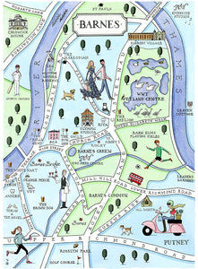 Barnes Map Print