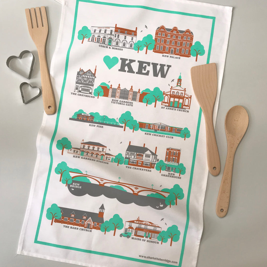 Kew Illustrated Tea Towel