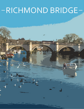 Load image into Gallery viewer, Richmond Bridge Poster, London, Gift
