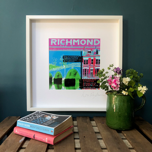 Richmond Collage Print (Pinks & Blue)