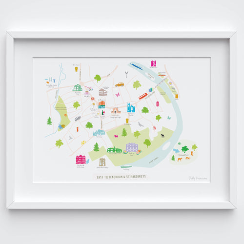 St Margarets Map Art Print